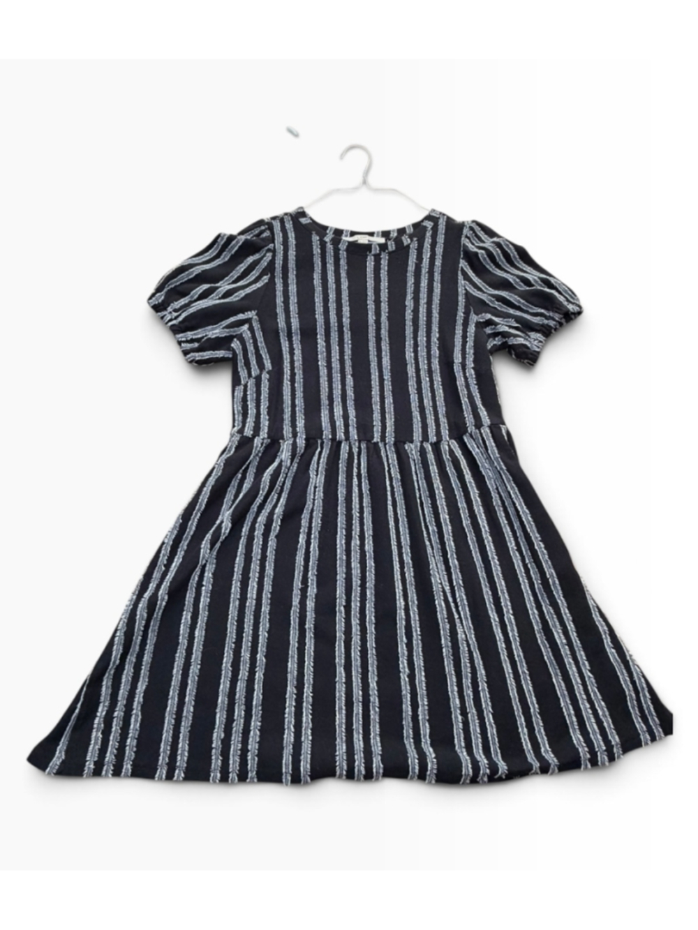 Women's LOFT Mini Dress Black White Striped Size XS